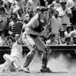 
              FILE - Chicago Cubs first baseman Larry Biittner scores behind New York Mets catcher John Stearns during the first inning of a baseball game in Chicago, on June 26, 1978. . Stearns, a four-time time All-Star catcher with the New York Mets, has died after a long battle with cancer, the Mets announced Friday, Sept. 16, 2022. He was 71. (AP Photo/Larry Stoddard, File)
            