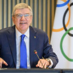 
              International Olympic Committee (IOC) President Thomas Bach speaks at the opening of the executive board meeting of the International Olympic Committee (IOC), at the Olympic House, in Lausanne, Switzerland, Thursday, September 8, 2022. (Laurent Gillieron/Keystone via AP)
            
