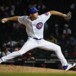 
              Chicago Cubs relief pitcher Hayden Wesneski delivers during the ninth inning of a baseball game against the Cincinnati Reds Tuesday, Sept. 6, 2022, in Chicago. The Cubs won 9-3. (AP Photo/Charles Rex Arbogast)
            