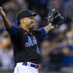 
              New York Mets relief pitcher Edwin Diaz celebrates the win after a baseball game against the Pittsburgh Pirates, Friday, Sept. 16, 2022, in New York. (AP Photo/Corey Sipkin)
            