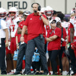 
              North Carolina State head coach Dave Doeren watches from the sidelines against East Carolina during the second half of an NCAA college football game in Greenville, N.C., Saturday, Sept. 3, 2022. (AP Photo/Karl B DeBlaker)
            