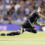 
              Brighton and Hove Albion's Alexis Mac Allister, left, tackles Leicester City's James Maddison during the English Premier League soccer match between Brighton & Hove Albion and Leicester City at The Amex Stadium, Brighton, England, Sunday, Sept. 4, 2022. (Steven Paston/PA via AP)
            