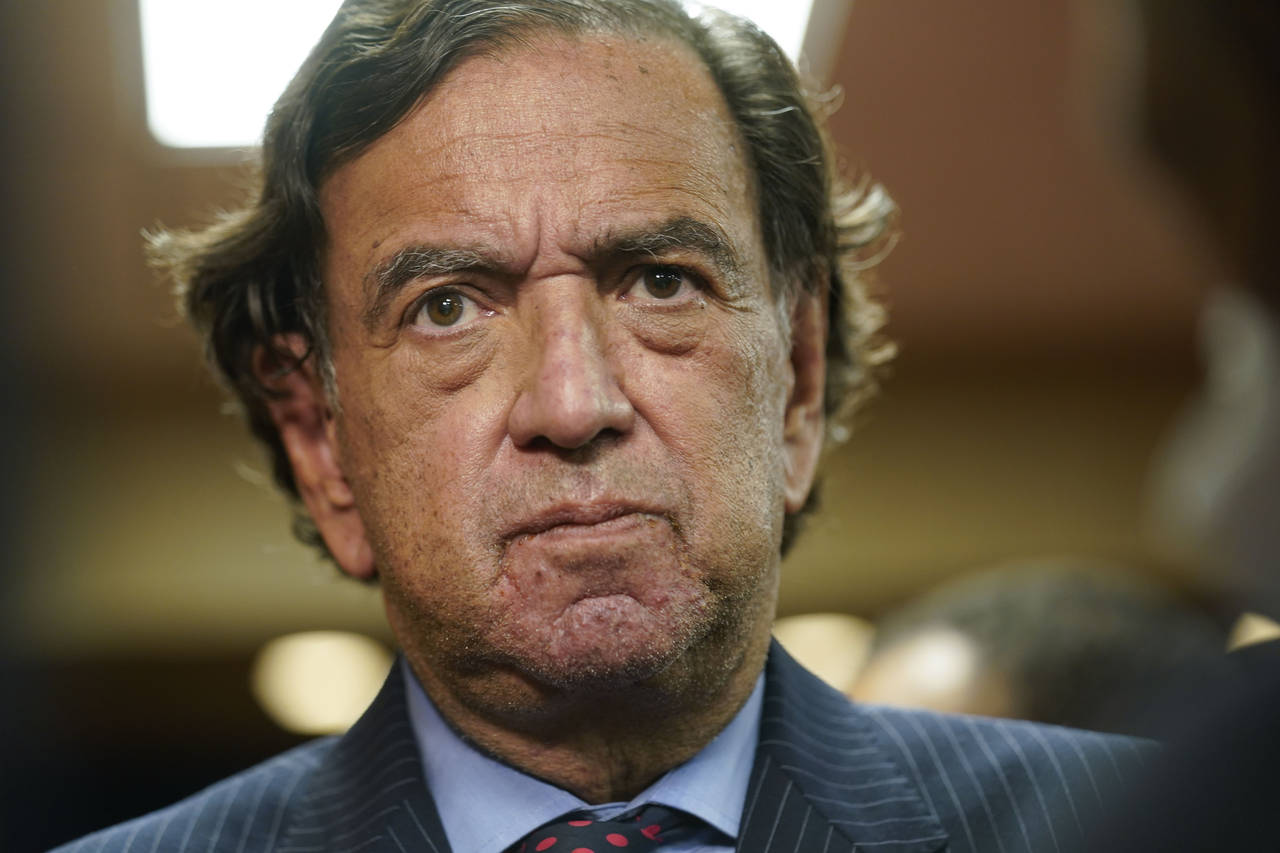 FILE - Former U.S. diplomat Bill Richardson speaks to reporters after a news conference in New York...