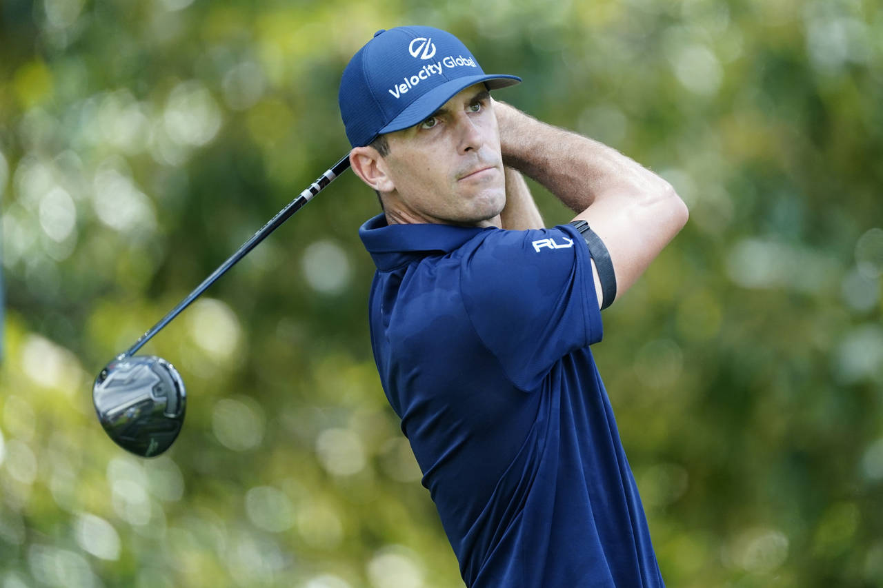 Billy Horschel hits off the third tee during the second round of the Tour Championship golf tournam...
