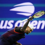
              Nick Kyrgios, of Australia, tosses his racket as he plays Karen Khachanov, of Russia, during the quarterfinals of the U.S. Open tennis championships, Tuesday, Sept. 6, 2022, in New York. (AP Photo/Charles Krupa)
            