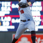 
              Minnesota Twins starting pitcher Bailey Ober throws to the Chicago White Sox in the first inning of a baseball game Tuesday, Sept. 27, 2022, in Minneapolis. (AP Photo/Bruce Kluckhohn)
            