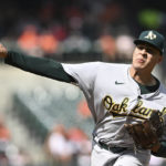 
              Oakland Athletics pitcher Adrian Martinez delivers to the Baltimore Orioles in the fifth inning of a baseball game, Sunday, Sept. 4, 2022, in Baltimore. (AP Photo/Gail Burton)
            