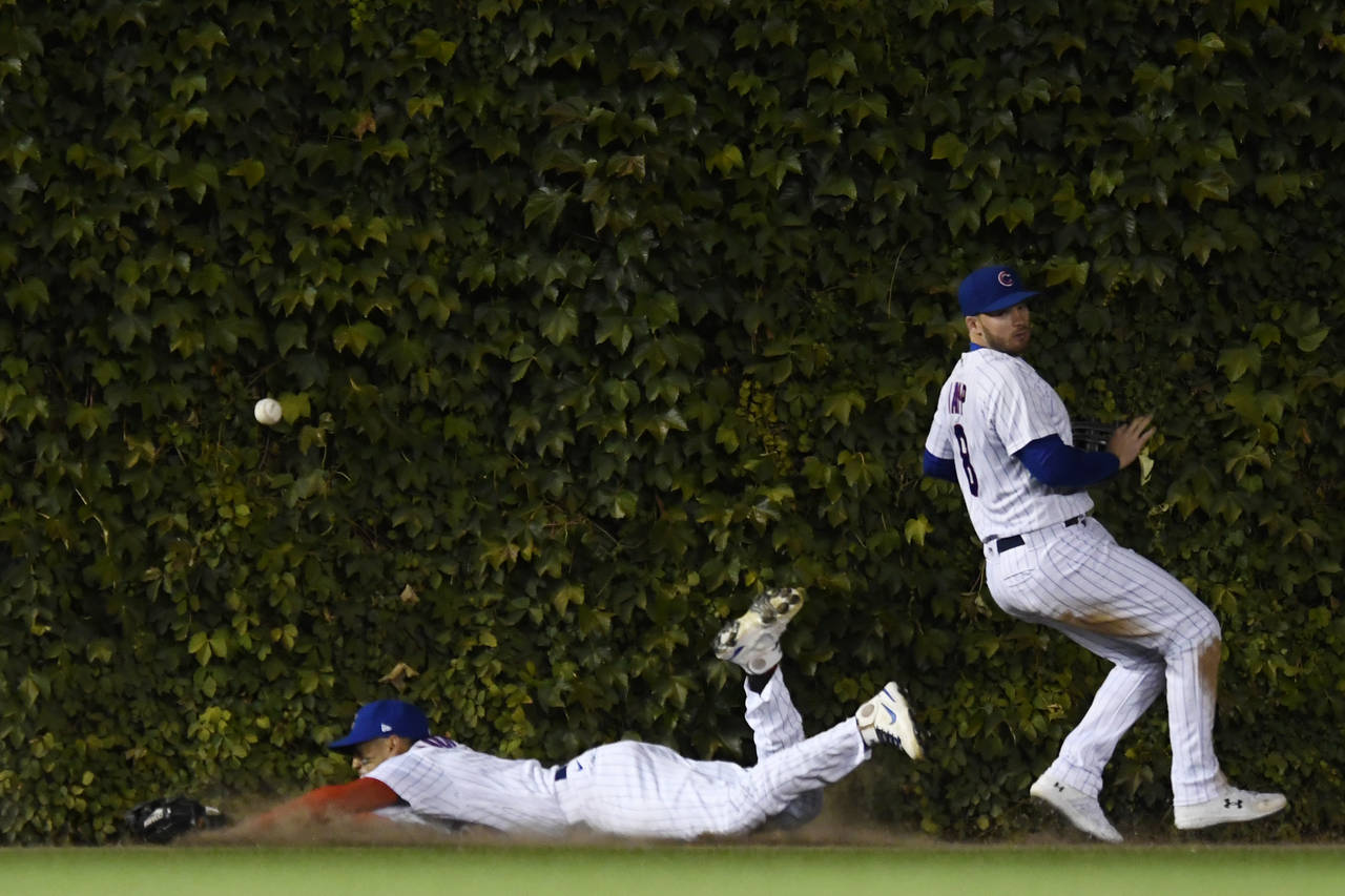 CORRECTS TO RBI DOUBLE, INSTEAD OF TWO-RUN DOUBLE - Chicago Cubs center fielder Christopher Morel, ...
