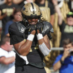 
              Purdue defensive end Kydran Jenkins reacts after getting a tackle during an NCAA college football game against Indiana State, Saturday, Sept. 10, 2022, in West Lafayette, Ind. (Alex Martin/Journal & Courier via AP)
            