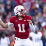 
              Nebraska quarterback Casey Thompson throws a pass against Georgia Southern during the first half of an NCAA college football game Saturday, Sept. 10, 2022, in Lincoln, Neb. (AP Photo/Rebecca S. Gratz)
            