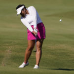 
              Lilia Vu hits an approach shot on the 13th hole during the LPGA The Ascendant golf tournament in The Colony, Texas, Thursday, Sept. 29, 2022. (AP Photo/LM Otero)
            