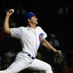 
              Chicago Cubs relief pitcher Hayden Wesneski delivers during the ninth inning of a baseball game against the Cincinnati Reds Tuesday, Sept. 6, 2022, in Chicago. The Cubs won 9-3. (AP Photo/Charles Rex Arbogast)
            
