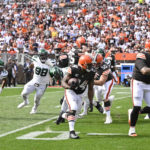 
              Cleveland Browns running back Nick Chubb (24) follows a block on his way to a touchdown against the New York Jets during the second half of an NFL football game, Sunday, Sept. 18, 2022, in Cleveland. (AP Photo/David Richard)
            