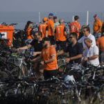 
              Thousands of Dutch Verstappen fans, also known as the orange army, park their bicycles near the Zandvoort racetrack, Netherlands, Sunday, Sept. 4, 2022, ahead of the Formula One Dutch Grand Prix auto race. (AP Photo/Peter Dejong)
            