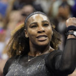 
              Serena Williams, of the United States, reacts after defeating Anett Kontaveit, of Estonia, during the second round of the U.S. Open tennis championships, Wednesday, Aug. 31, 2022, in New York. (AP Photo/John Minchillo)
            