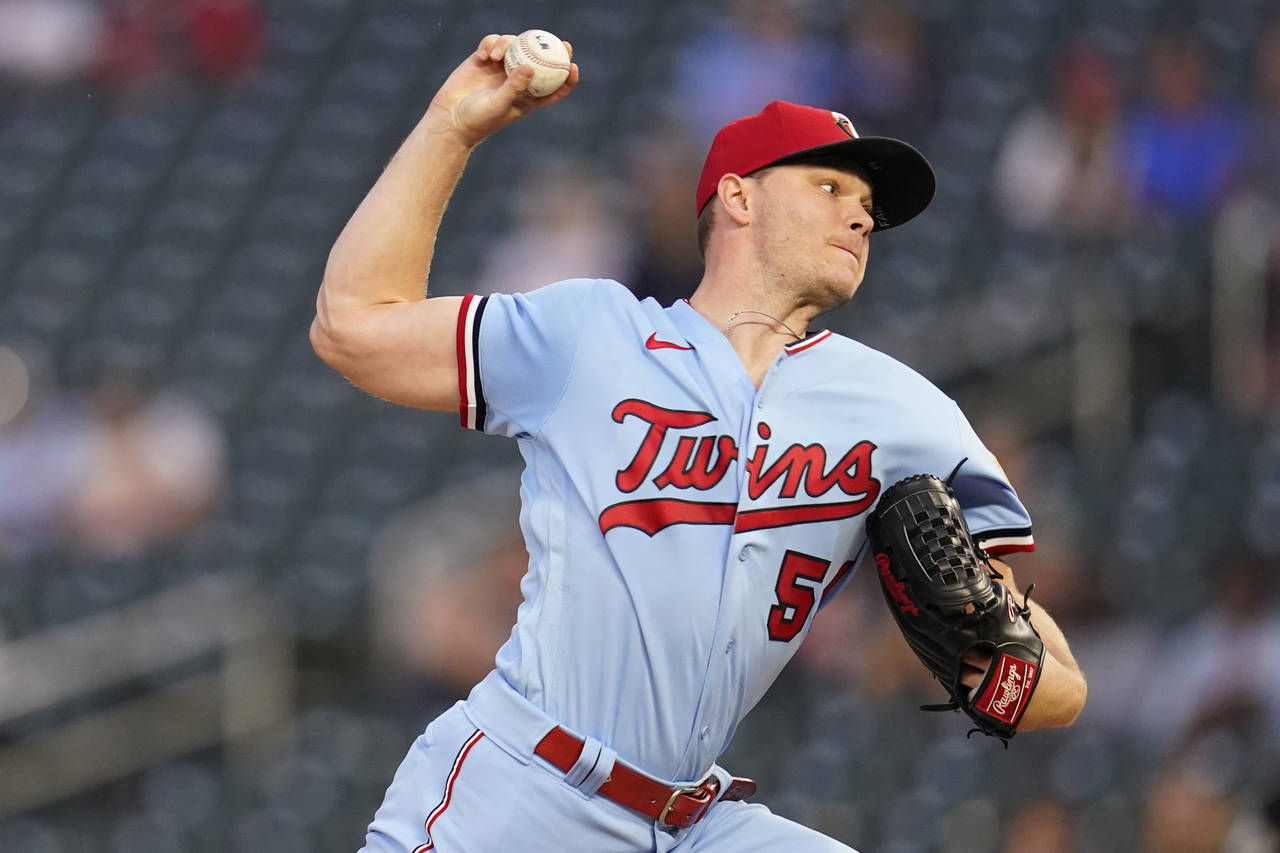 Minnesota Twins starting pitcher Sonny Gray delivers during the second inning of the team's basebal...