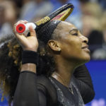 
              Serena Williams, of the United States, reacts during a match against Ajla Tomljanovic, of Australia, during the third round of the U.S. Open tennis championships, Friday, Sept. 2, 2022, in New York. (AP Photo/John Minchillo)
            