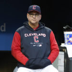 
              Cleveland Guardians manager Terry Francona watches from the dugout during the third inning of a baseball game against the Tampa Bay Rays, Wednesday, Sept. 28, 2022, in Cleveland. (AP Photo/Ron Schwane)
            