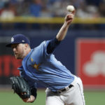
              Tampa Bay Rays starting pitcher Jeffrey Springs throws to a New York Yankees batter during the first inning of a baseball game Friday, Sept. 2, 2022, in St. Petersburg, Fla. (AP Photo/Scott Audette)
            