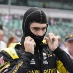 
              FILE - Colton Herta prepares to drive during qualifications for the Indianapolis 500 auto race at Indianapolis Motor Speedway on May 21, 2022, in Indianapolis. AlphaTauri is awaiting a decision from the FIA on Herta's eligibility to compete in Formula One next season, and it said Saturday, Sept. 10, 2022, that the delay is affecting the team's planning for its 2023 lineup. (AP Photo/Darron Cummings, File)
            