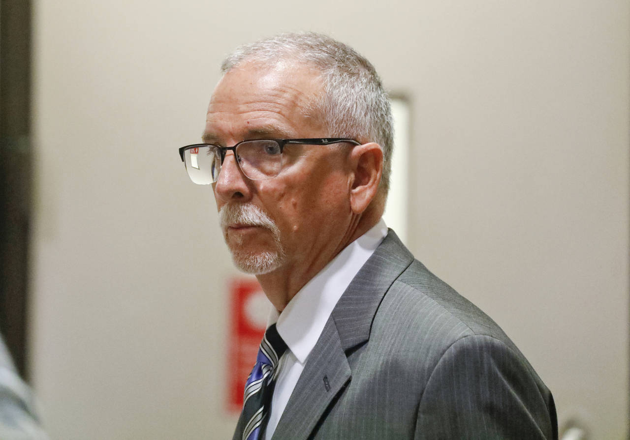 FILE - UCLA gynecologist James Heaps appears in Los Angeles Superior Court on June 26, 2019. Heaps,...
