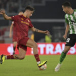 
              Roma's Paulo Dybala in action during the Europa League soccer match between AS Roma and Real Betis in Rome, Italy, Thursday, Oct. 6, 2022. (Alfredo Falcone/LaPresse via AP)
            