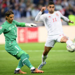 
              FILE - Switzerland's goalkeeper Yann Sommer, left, fights for the ball with Spain's forward Ferran Torres, during the UEFA Nations League soccer match between Switzerland and Spain at the Stade de Geneve stadium, in Geneva, Switzerland, Thursday, June 9, 2022. (Laurent Gillieron/Keystone via AP, File)
            