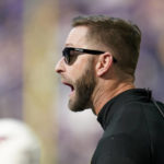 
              Arizona Cardinals head coach Kliff Kingsbury directs his team during the first half of an NFL football game against the Minnesota Vikings, Sunday, Oct. 30, 2022, in Minneapolis. (AP Photo/Abbie Parr)
            