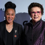 
              Dawn Staley, left, and Billie Jean King pose for photos on the red carpet at the Women's Sports Foundation's Annual Salute to Women in Sports, Wednesday, Oct. 12, 2022, in New York. (AP Photo/Julia Nikhinson)
            