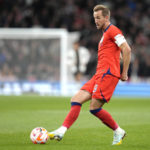 
              England's Harry Kane during the UEFA Nations League soccer match between England and Germany at Wembley stadium in London, Monday, Sept. 26, 2022. (AP Photo/Kirsty Wigglesworth)
            