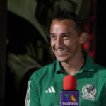 
              FILE - Mexico's Andres Guardado fields questions during the soccer team's Media Day ahead of the 2022 FIFA World Cup in Qatar Tuesday, Sept. 20, 2022, in Carson, Calif. (AP Photo/Marcio Jose Sanchez, File)
            