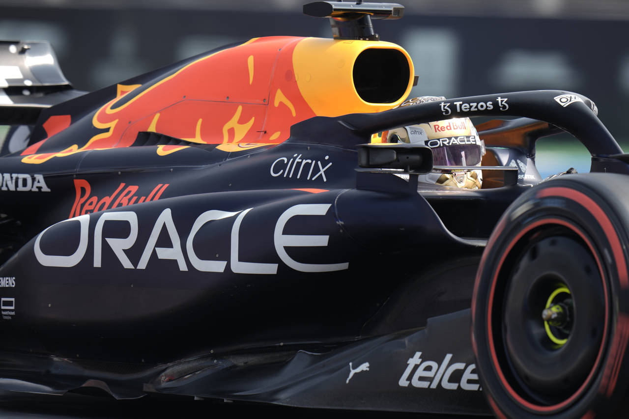 Red Bull driver Max Verstappen, of the Netherlands, drives his car during the qualifying run of the...