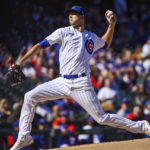 
              Chicago Cubs starting pitcher Drew Smyly delivers against the Cincinnati Reds during the first inning of a baseball game in Chicago, Saturday, Oct. 1, 2022. (AP Photo/Matt Marton)
            
