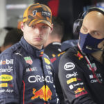 
              Red Bull driver Max Verstappen of the Netherlands looks on at pit area during first practice session for the Japanese Formula One Grand Prix at the Suzuka Circuit in Suzuka, central Japan, Friday, Oct. 7, 2022. (AP Photo/Eugene Hoshiko)
            