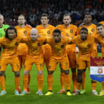 
              FILE - Netherlands' players lie up for the UEFA Nations League soccer match between the Netherlands and Belgium at the Johan Cruyff ArenA in Amsterdam, Netherlands, Sunday, Sept. 25, 2022. (AP Photo/Peter Dejong, File)
            