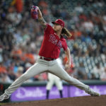 
              Philadelphia Phillies starting pitcher Bailey Falter throws against the Houston Astros during the first inning of a baseball game Wednesday, Oct. 5, 2022, in Houston. (AP Photo/David J. Phillip)
            
