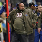 
              New York Giants head coach Brian Daboll watches from the sideline during the first half of his team's NFL football game against the Seattle Seahawks in Seattle, Sunday, Oct. 30, 2022. (AP Photo/Marcio Jose Sanchez)
            