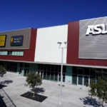 
              An exterior view of the Arizona Coyotes NHL hockey team's new temporary home, the new Mullett Arena, Monday, Oct. 24, 2022, in Tempe, Ariz. The Coyotes will be  sharing arena with Arizona State University. (AP Photo/Ross D. Franklin)
            