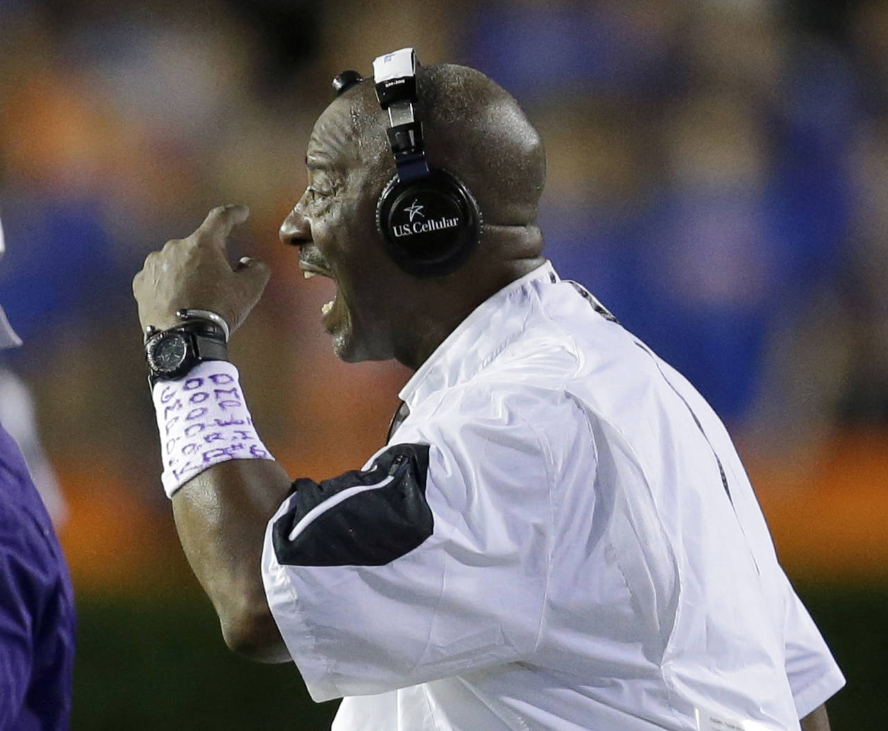FILE - East Carolina coach Ruffin McNeill motions to his players during the second half of the team...