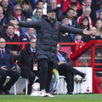 
              Liverpool manager Jurgen Klopp gestures on the touchline during the English Premier League soccer match between Nottingham Forest and Liverpool, at the City Ground, in Nottingham, England, Saturday, Oct. 22, 2022. (Mike Egerton/PA via AP)
            