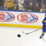 
              Buffalo Sabres right wing Tage Thompson (72) celebrates after his goal during the third period of an NHL hockey game against the Detroit Red Wings, Monday, Oct. 31, 2022, in Buffalo, N.Y. (AP Photo/Jeffrey T. Barnes)
            