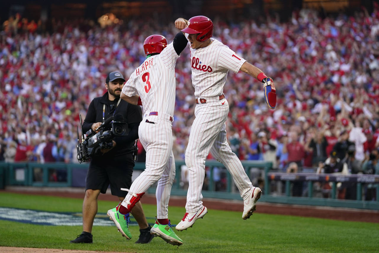 Philadelphia Phillies MVP Bryce Harper Wearing Phanatic 