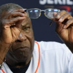 
              Houston Astros manager Dusty Baker Jr. ahead of Game 1 of the baseball World Series between the Houston Astros and the Philadelphia Phillies on Thursday, Oct. 27, 2022, in Houston. Game 1 of the series starts Friday. (AP Photo/Eric Gay)
            