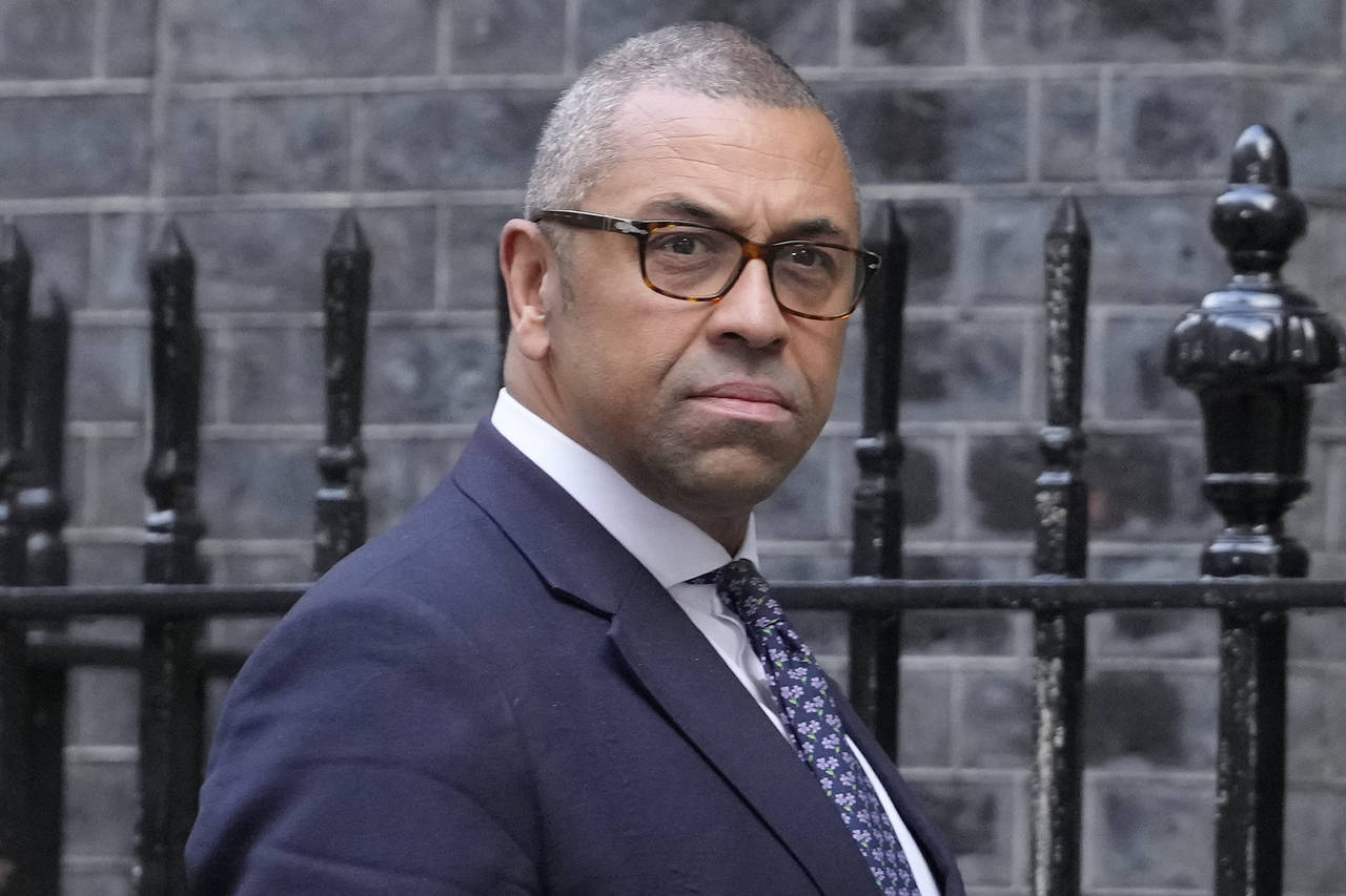 James Cleverly the Foreign Secretary arrives for a Cabinet meeting, the first held by the new Briti...
