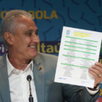 
              Brazil's soccer team coach Tite announces his list of players for the 2022 Soccer World Cup in Qatar at a news conference in Rio de Janeiro, Brazil, Monday, Nov.7 , 2022. (AP Photo/Silvia Izquierdo)
            
