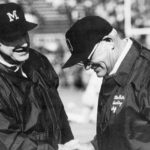 
              FILE - Michigan football coach Bo Schembechler, left, meets with Ohio State coach Woody Hayes in this file photo, location unknown. No. 2 Ohio State and No. 3 Michigan have a chance to add to The Game lore. If highly anticipated matchup goes as expected on Saturday in the Horseshoe, it will join the long lore of memorable games in a series that dates to 1897. (AP Photo, File)
            