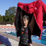 
              Stanford women's basketball head coach Tara VanDerveer gets ready to return to the gym for practice after a swim in the school's Olympic-size pool in Stanford, Calif., Wednesday, Nov. 16, 2022. (AP Photo/Godofredo A. Vásquez)
            