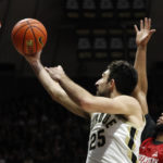
              Purdue guard Ethan Morton (25) goes up for a shot against Austin Peay during an NCAA college basketball game Friday, Nov. 11, 2022, in West Lafayette, Ind. (Alex Martin/Journal & Courier via AP)
            
