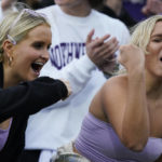 
              Northwestern fans cheer for their team during the first half of an NCAA college football game against Ohio State, Saturday, Nov. 5, 2022, in Evanston, Ill. (AP Photo/Nam Y. Huh)
            