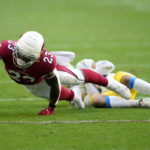 
              Arizona Cardinals running back Corey Clement (23) lunges for a first down against the Los Angeles Chargers during the second half of an NFL football game, Sunday, Nov. 27, 2022, in Glendale, Ariz. (AP Photo/Ross D. Franklin)
            